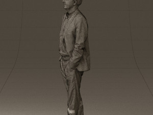 man in opened suit 0571 3D Модель