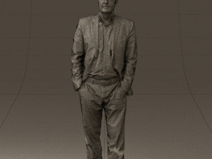 man in opened suit 0571 3D Модель
