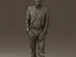 man in opened suit 0571 3D Model