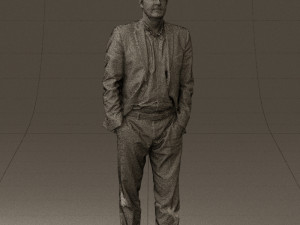 man in opened suit 0571 3D Модель