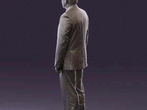 man in black suit pink tshirt 0573 3D Model