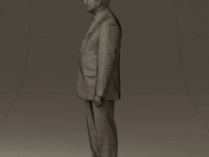 man in black suit pink tshirt 0573 3D Model