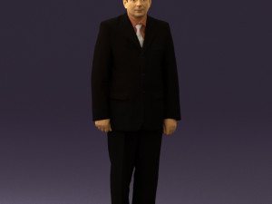 man in black suit pink tshirt 0573 3d print ready 3D Print Model