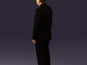 man in black suit pink tshirt 0573 3d print ready Modelo de Impressão 3D