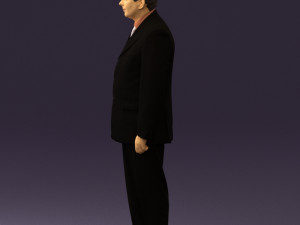 man in black suit pink tshirt 0573 3d print ready Modelo de Impressão 3D