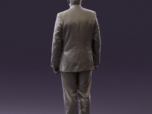 man in black suit pink tshirt 0573 3d print ready Modelo de Impressão 3D