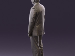 man in black suit pink tshirt 0573 3d print ready Modelo de Impressão 3D