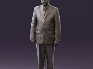 man in black suit pink tshirt 0573 3d print ready Modelo de Impressão 3D