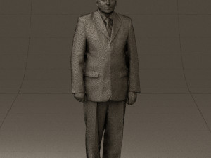 man in black suit pink tshirt 0573 3d print ready Modelo de Impressão 3D