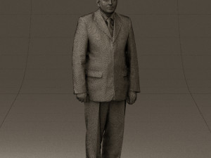 man in black suit pink tshirt 0573 3d print ready Modelo de Impressão 3D