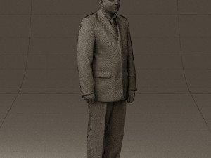 man in black suit pink tshirt 0573 3d print ready Modelo de Impressão 3D