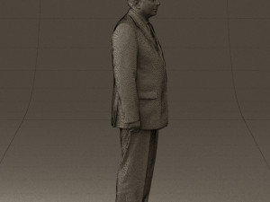 man in black suit pink tshirt 0573 3d print ready Modelo de Impressão 3D