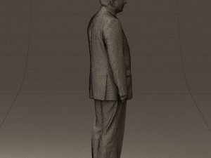 man in black suit pink tshirt 0573 3d print ready Modelo de Impressão 3D