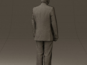 man in black suit pink tshirt 0573 3d print ready Modelo de Impressão 3D