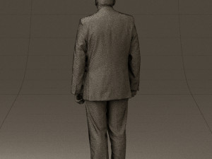 man in black suit pink tshirt 0573 3d print ready Modelo de Impressão 3D