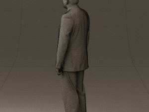 man in black suit pink tshirt 0573 3d print ready Modelo de Impressão 3D