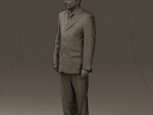 man in black suit pink tshirt 0573 3d print ready Modelo de Impressão 3D
