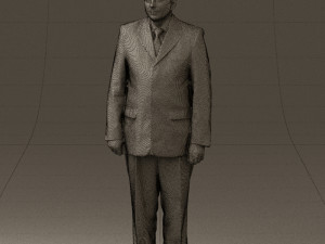man in black suit pink tshirt 0573 3d print ready Modelo de Impressão 3D