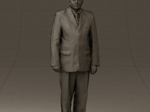 man in black suit pink tshirt 0573 3d print ready Modelo de Impressão 3D