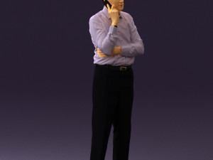 man in suit pants blue top 0574 Modelo 3D