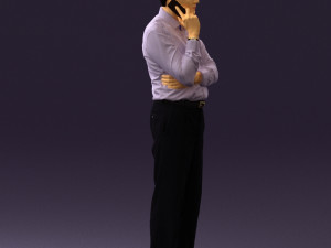 man in suit pants blue top 0574 Modelo 3D