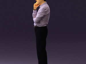 man in suit pants blue top 0574 Modelo 3D