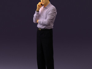man in suit pants blue top 0574 Modelo 3D