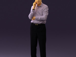 man in suit pants blue top 0574 Modelo 3D