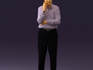 man in suit pants blue top 0574 Modelo 3D