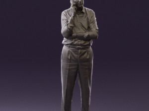 man in suit pants blue top 0574 Modelo 3D