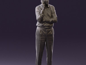 man in suit pants blue top 0574 Modelo 3D