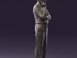 man in suit pants blue top 0574 Modelo 3D