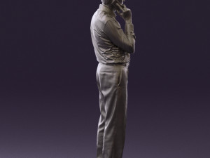 man in suit pants blue top 0574 Modelo 3D