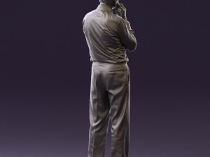man in suit pants blue top 0574 Modelo 3D