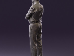 man in suit pants blue top 0574 Modelo 3D