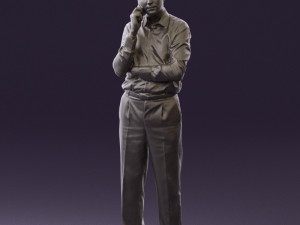 man in suit pants blue top 0574 Modelo 3D
