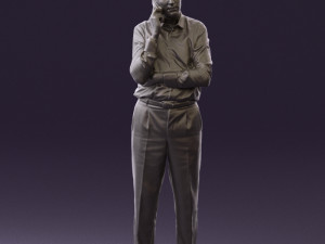 man in suit pants blue top 0574 Modelo 3D