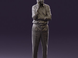 man in suit pants blue top 0574 Modelo 3D