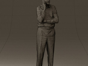 man in suit pants blue top 0574 Modelo 3D