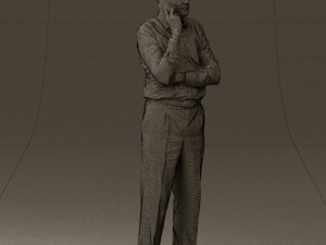 man in suit pants blue top 0574 Modelo 3D