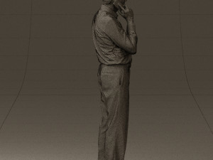 man in suit pants blue top 0574 Modelo 3D