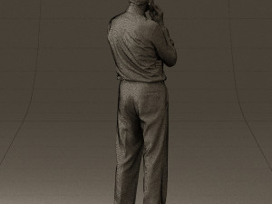 man in suit pants blue top 0574 Modelo 3D