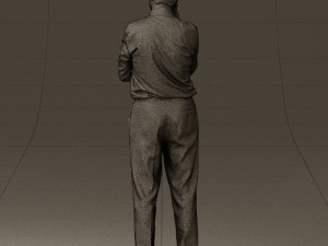 man in suit pants blue top 0574 Modelo 3D