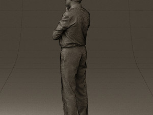 man in suit pants blue top 0574 Modelo 3D