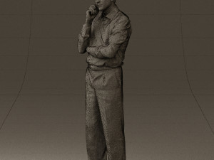 man in suit pants blue top 0574 Modelo 3D