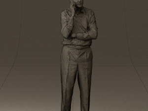 man in suit pants blue top 0574 Modelo 3D