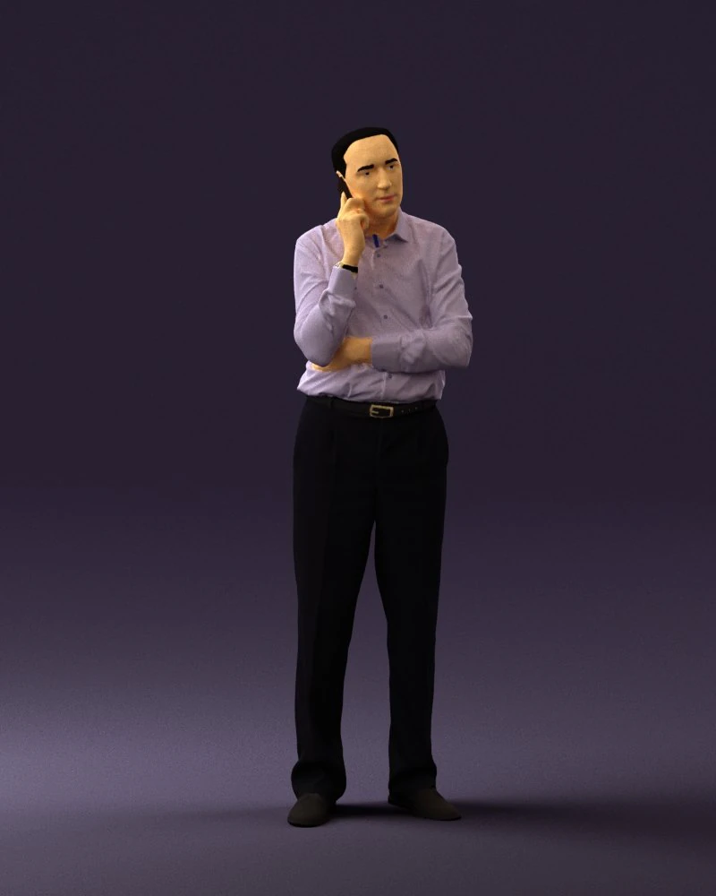 man in suit pants blue top 0574 3d print ready 3D Print Model .c4d .max .obj .3ds .fbx .stl .blend 