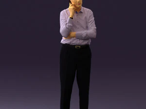 スーツパンツを着た男性ブルートップ0574 3Dプリント準備完了 3Dプリントモデル