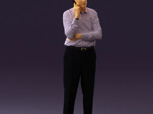 man in suit pants blue top 0574 3d print ready 3D Print Model