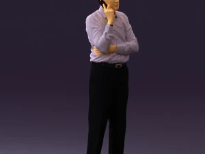 man in suit pants blue top 0574 3d print ready 3D Print Model